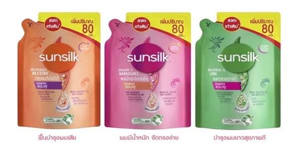 Sunsilk ซันซิล แชมพู ถุงเติม ขนาด 480 มล. 3 สูตรใหม่