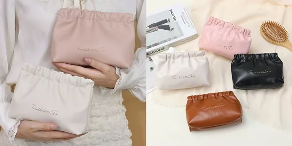 กระเป๋าเครื่องสำอาง หนัง PU สุดชิค พกง่าย จุเยอะ ต้องมี