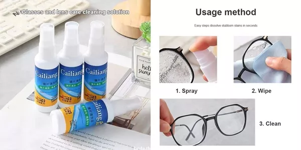 น้ำยาทำความสะอาดเลนส์แว่นตา ขจัดคราบน้ำมัน-รอยนิ้วมือ สะอาดหมดจด ไม่ทิ้งรอย