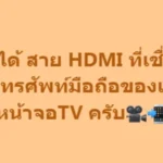 อยากได้ สาย HDMI ที่เชื่อมต่อจากโทรศัพท์มือถือของเราไปหน้าจอTV ครับ