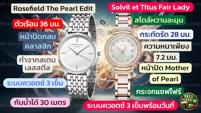 นาฬิกาผู้หญิงสายหรู 2 สไตล์ 1 ลุค Rosefield และ Solvil et Titus