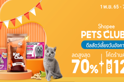 PETS CLUB ดีลสัตว์เลี้ยงวันอังคาร 1 - 7 พ.ย. 65